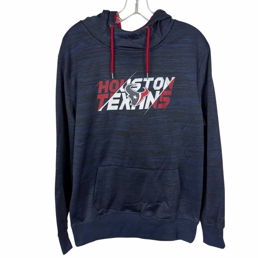 Houston Texans Hoodie Mens Medium NFL Team Apparel Blue Pullover Sweatshirt - Picture 2 of 10
